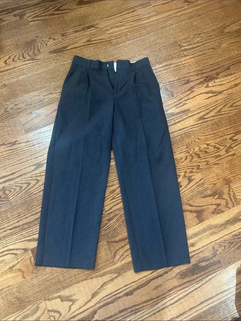 Kids Classic Pleated Dress Pants - Black